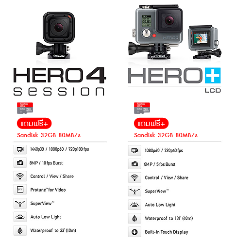 Gopro Hero 4 Black Silver 2014 Action Camera แอคชั่นคาเมร่า เจีย หาดใหญ่-2